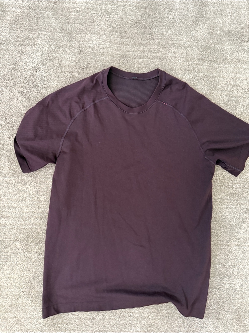 Men's Lululemon Short Sleeve Shirt - Deep Plum
